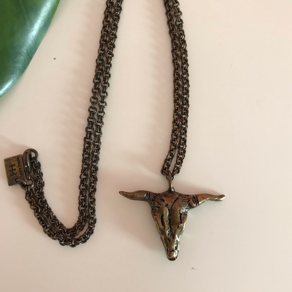Haute Hippie Jewelry - Haute Hippie Bull Skull Longhorn Necklace